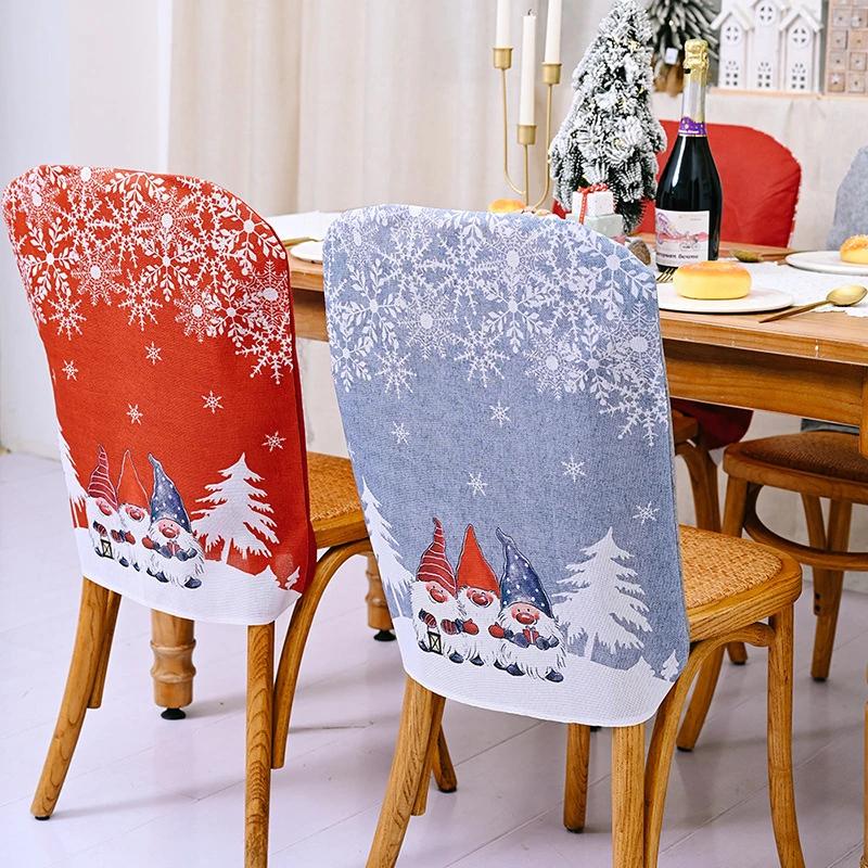 Christmas Decoration Cartoon Forest Snowflake Chair Cover