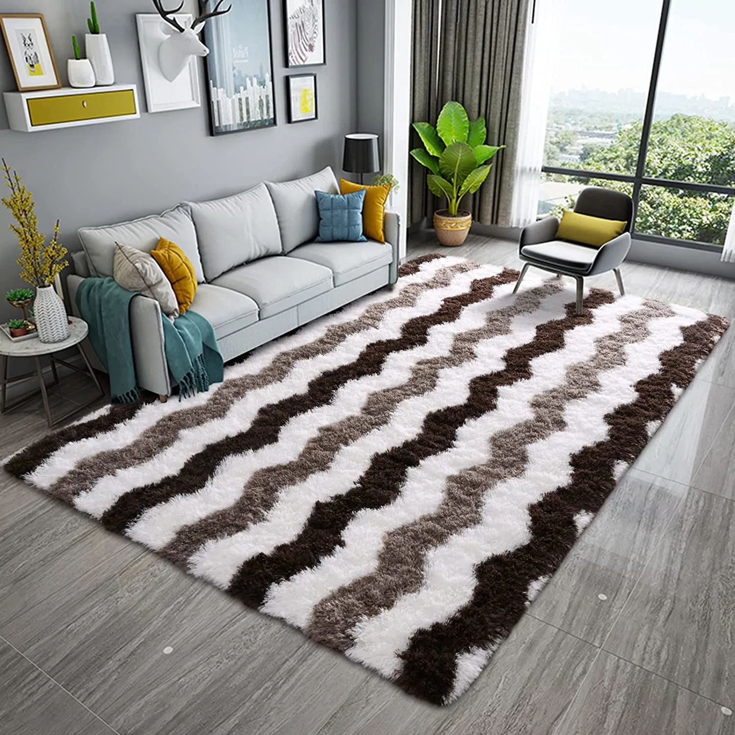 Plush Area Rugs for Living Room Bedroom