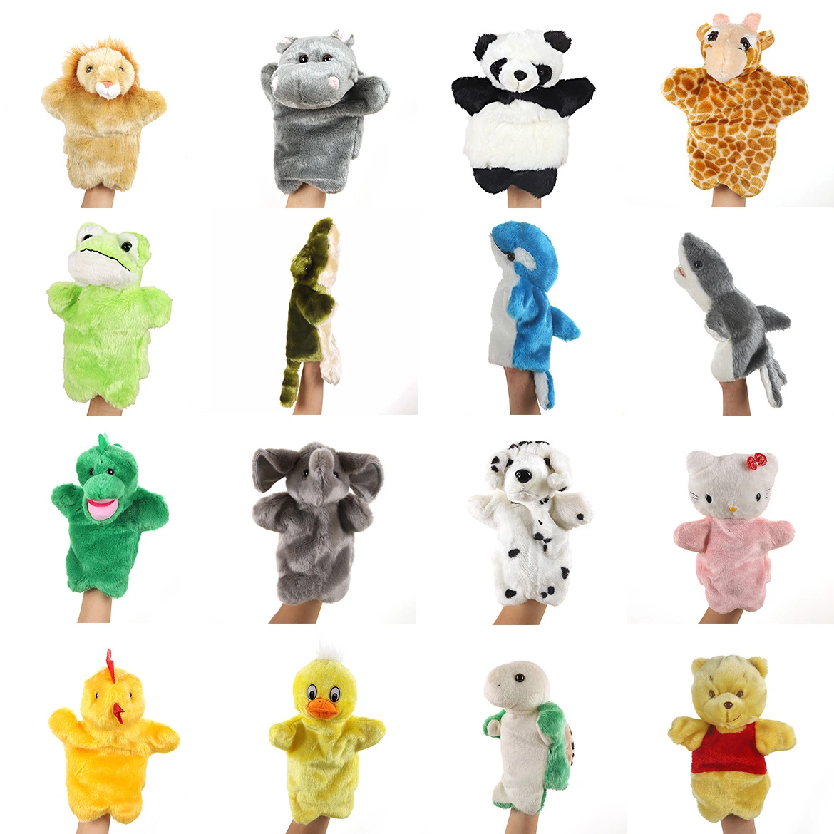 Forêt peluche animal peluche main poupée de chiot pour enfants Jouet