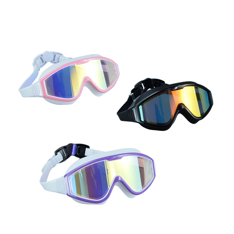 Electroplated Silicone Swimming Goggles Waterproof and Anti-Fog Goggles Can Be Used for Underwater Activities