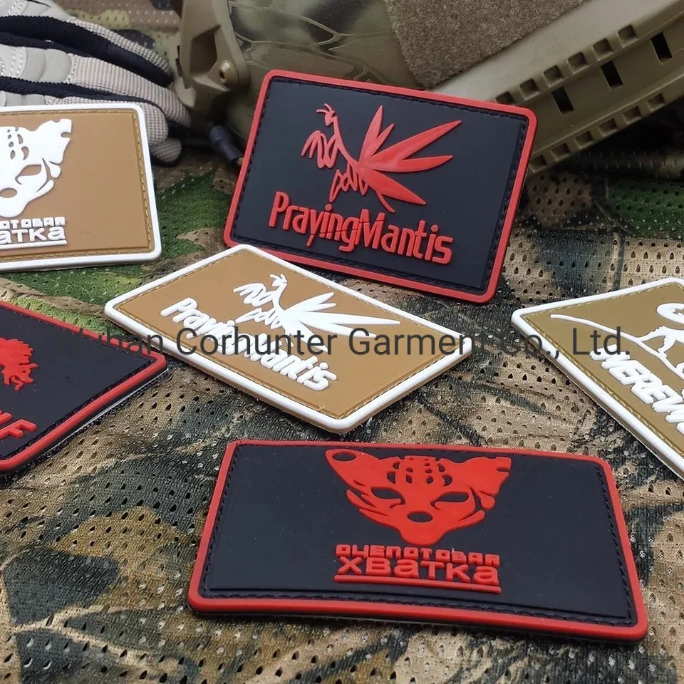 Customized Tactical Soft PVC Rubber Hook and Loop Badges Patches