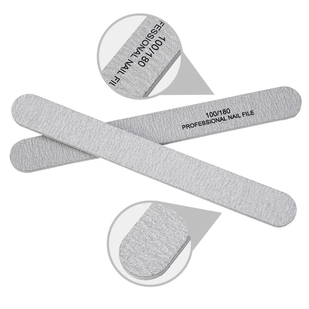 Plastic Professional Double Sided Grinding Tool Custom Your Logo Emery Regular Zebra Nail File