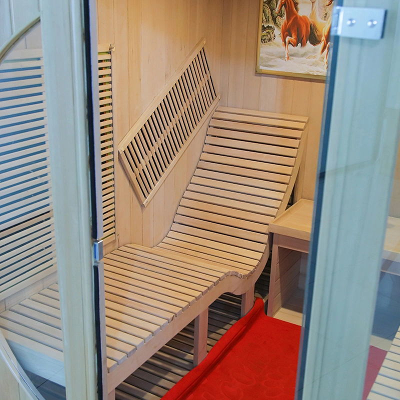 Wooden Steam Infrared Dry 2 Persons Family Sauna Room