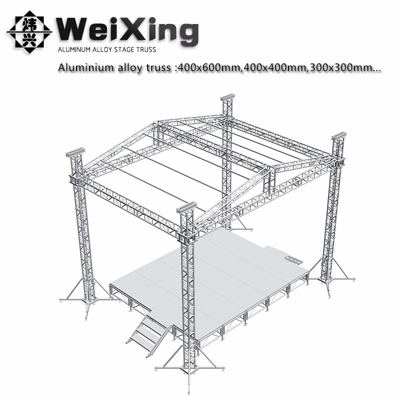 Sale Aluminum Lighting Portable Mobile Event Concert Stage Equipment Truss with Roof System