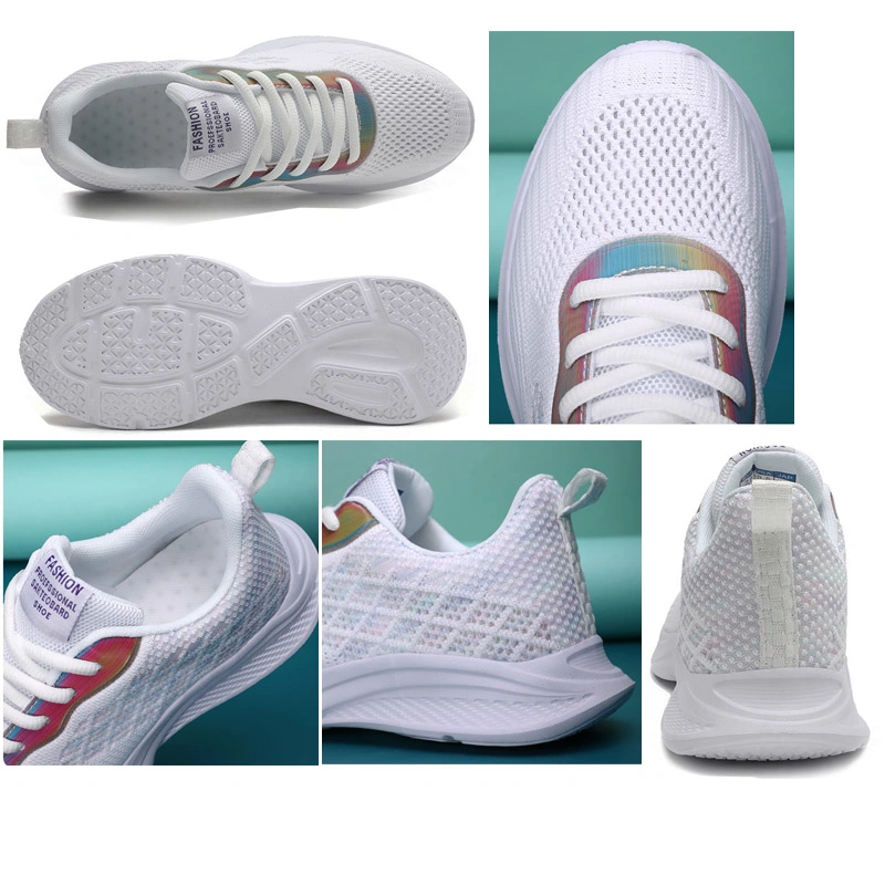 Designed Flyknit Women Jogging Shoes Female Running Footwear