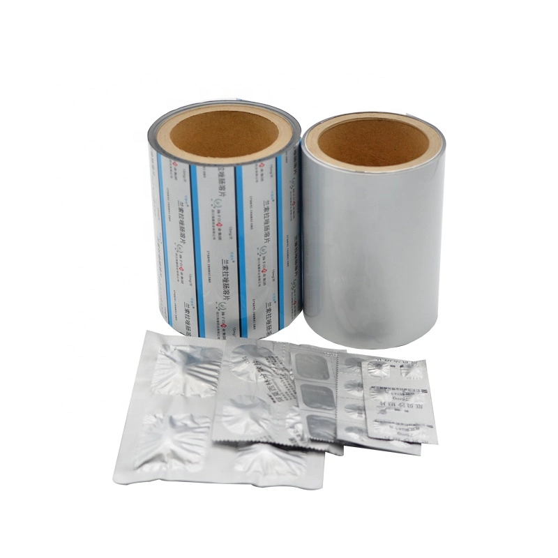 Verpackung Bedruckte Rollenfilmfilmrolle Verpackung Aluminiumfolie Aluminiumfolie Seal Film Aluminiumfolie für Tabletten