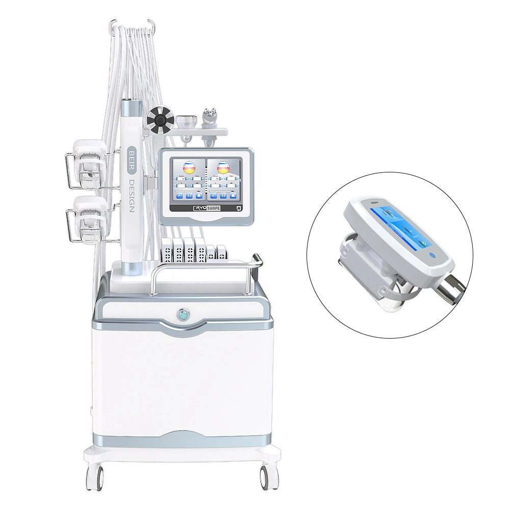 Beir vertical 5 en 1 de RF cavitación terapia de ondas de choque radiales Cryolipolysis/Eswt Fisioterapia/ El tratamiento del dolor de pie de la onda de choque radiales