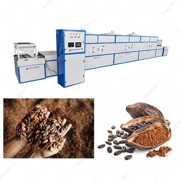 Industrial Tunnel Microwave Coffee Cocoa Bean Roasting Dryer Machine