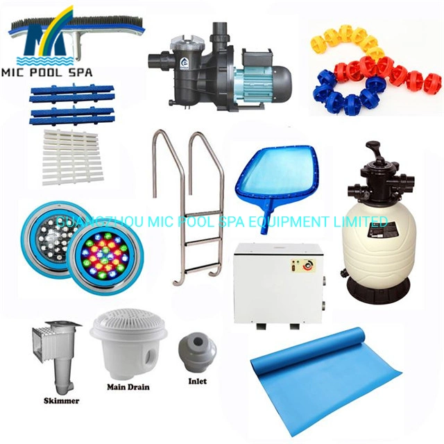 China Manufacturer Professional Full Set Swimming Pool Equipment, Filter/Pump/Pool Heater/Pool Light/PVC Accessories