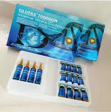 Glutax 70000GM Marine White مثلى بجلد تبييض الحقن يقلل المسام كما أنها تحسّن البشرة المكتملة