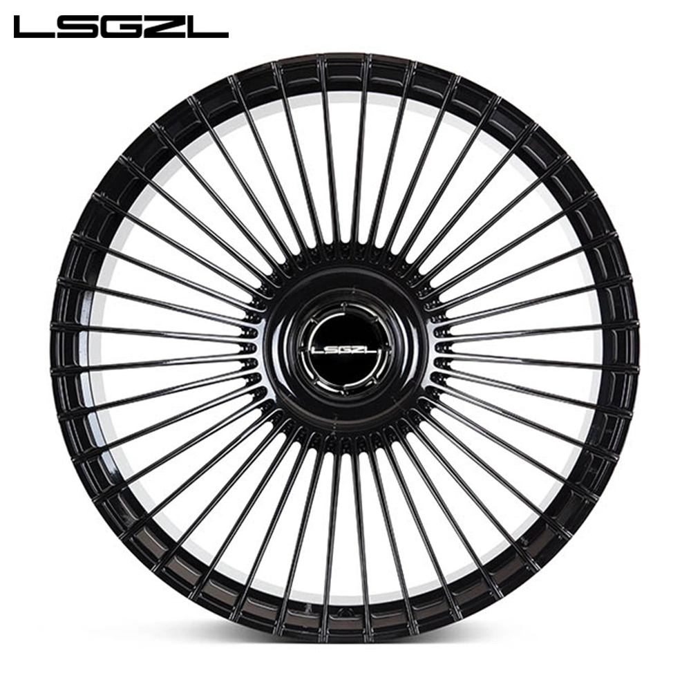 Custom Monoblock Forged Wheel Gloss Black Multi Spokes for Benz BMW