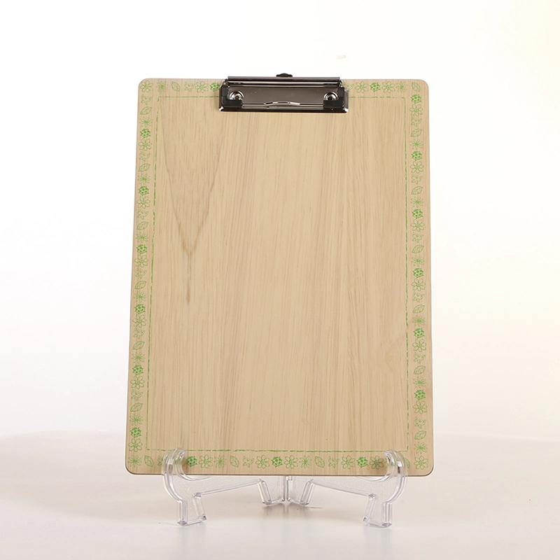 A4 Clipboard, Paper Holder Writing Pad Document Form Holder Storage with Modern MDF Drawing Writing Menu Board with Hanging Holes