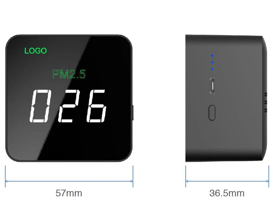 Monitor de calidad del aire interior Analizador de Gases de PM2.5 Contador Detector de humo el smog de detección de humo