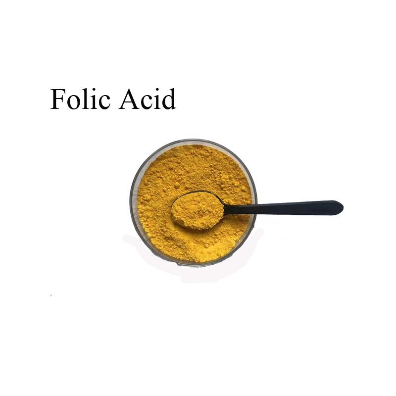 Food Supplement of Folic Acid with Yellow Crystalline Powder