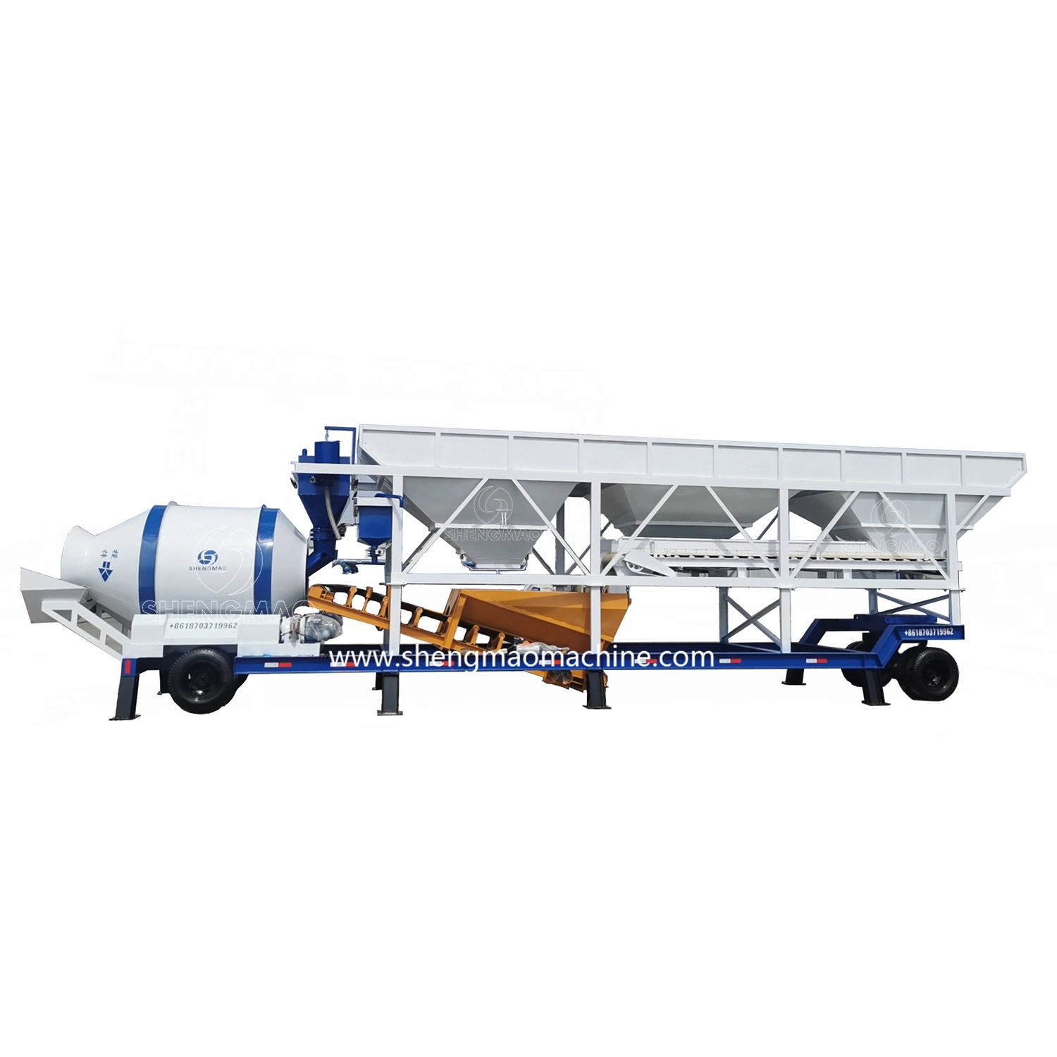 Venta caliente Wet continuo totalmente automático Portable Batching Plant concreto Estación de mezcla