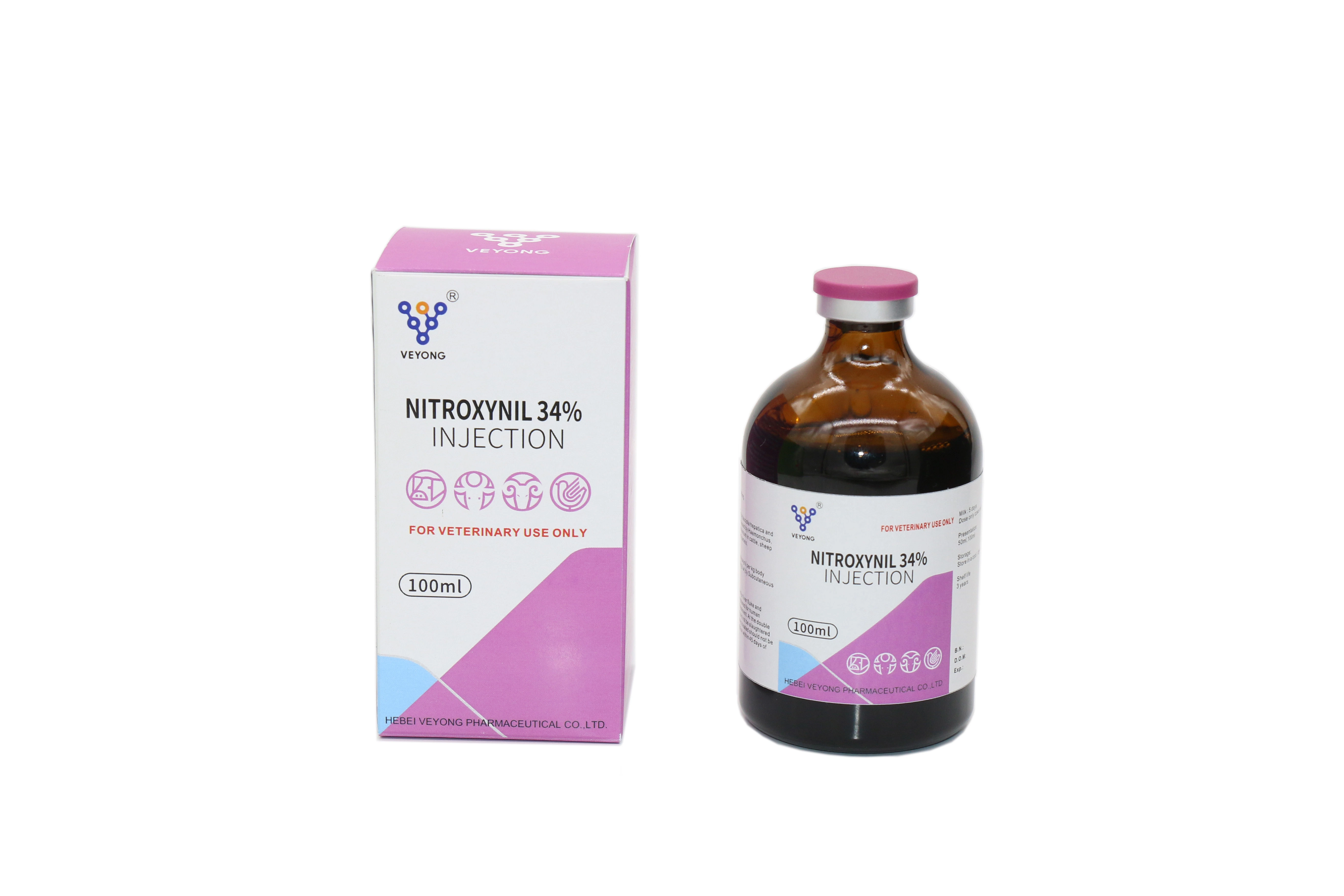 Fabricant de produits chimiques synthétiques BPF Nitroxinil 25 % d'injection pour un usage animal