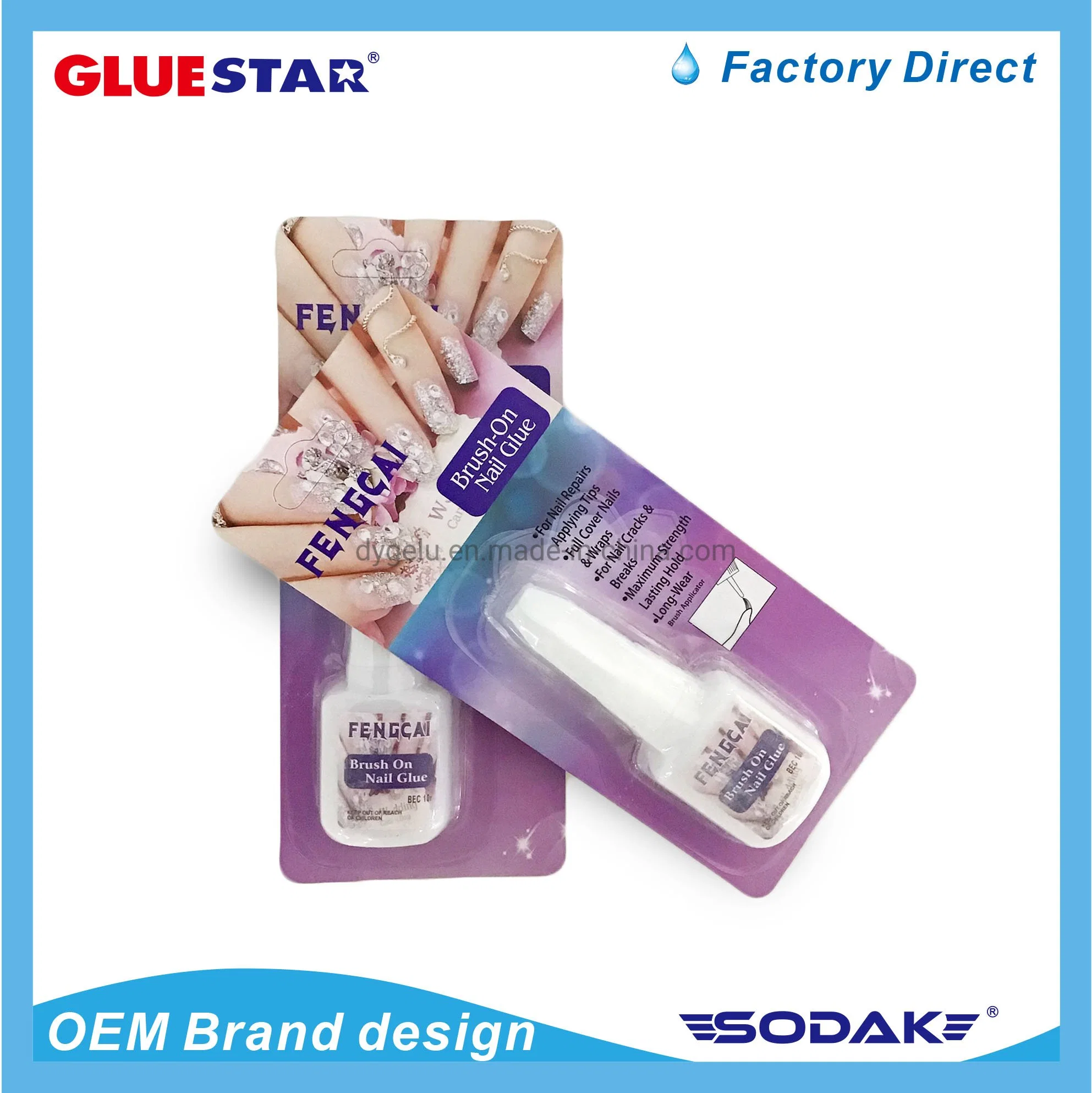 Fake Soft Nails Tips Press on Acrylic Nails UV Gel Nail Glue