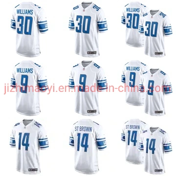 Wholesale/Supplier 2022 Men's Detroit-Lions Jamaal Williams Ni-Ke White Player Game Jersey Football Shirt