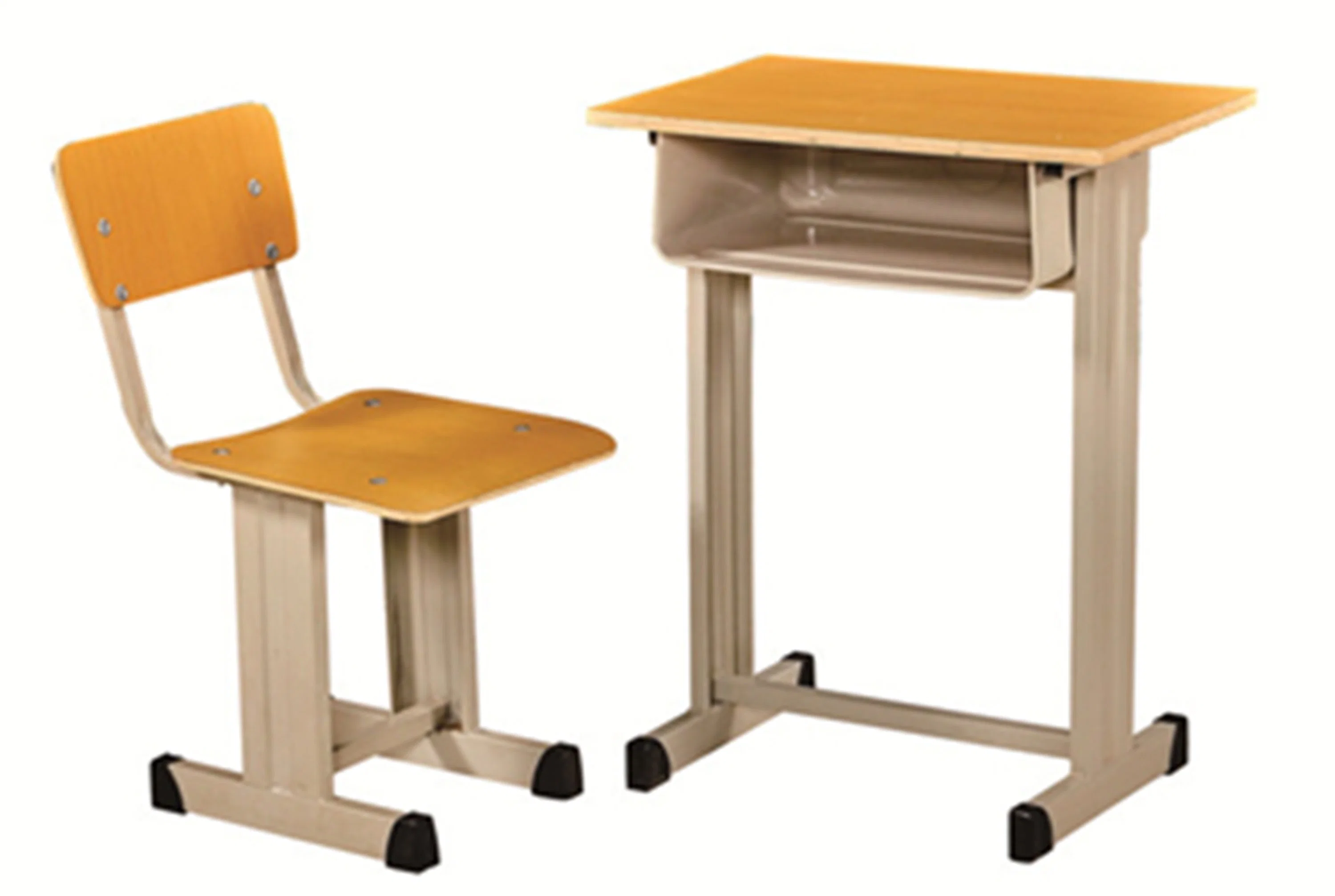 Cheap School Furniture Manufacturers Wood Single School Training Table and Chairs