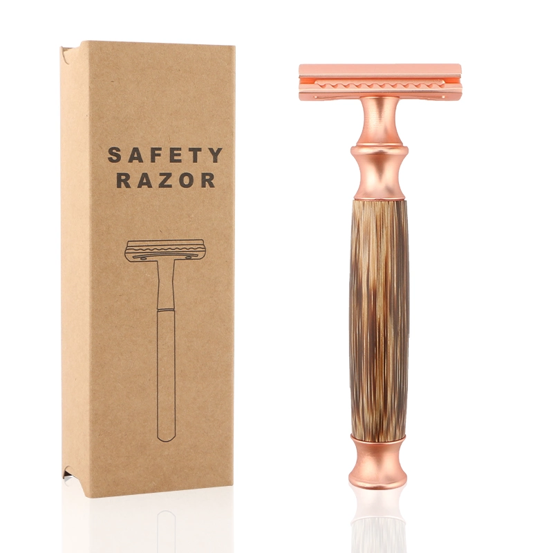 D659 Men&prime; S Shaving Natural Bamboo Handle Biodegradable Material Classic Double-Edge Safety Razor