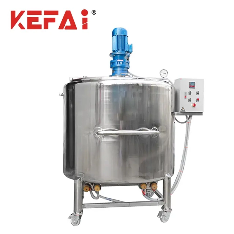 Reator de depósito de mistura de aquecimento com agitação química Kefai em aço inoxidável