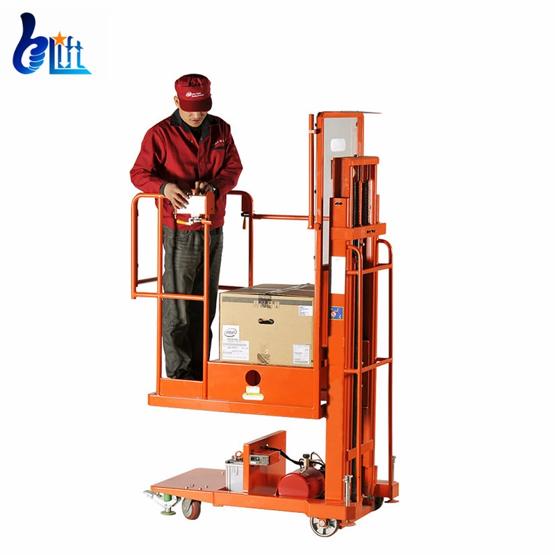 4.5m 200kg Semi Electric Order Picker Trolley Warehouse Lift Equipment