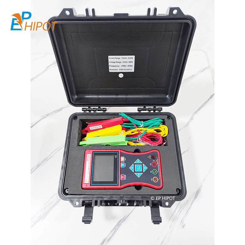 Portable Three Clamps Phase Volt-Ammeter Digital Phase Va Meter AC Voltage Range 0 to 600V Current 0 to 30A Three Clamps Phase Meter