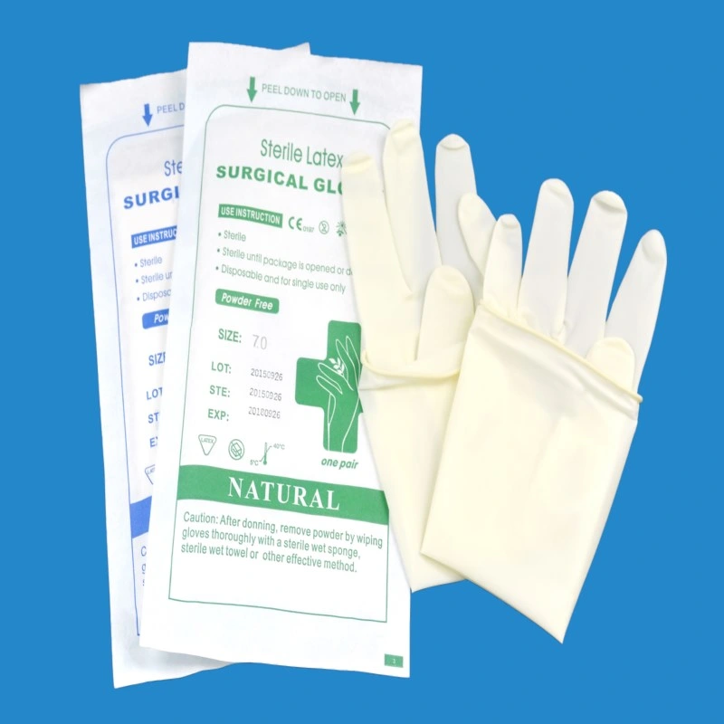 Disposable Natural Latex Examination Gloves for Single Use
