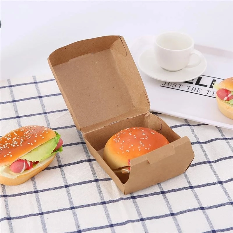 Brown Disposable Burger Cardboard Burgeres Box