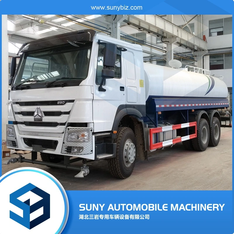 HOWO 20 Cubic Stainless Steel Water Delivery Truck Water Spray Tank Truck Tank Transport Truck