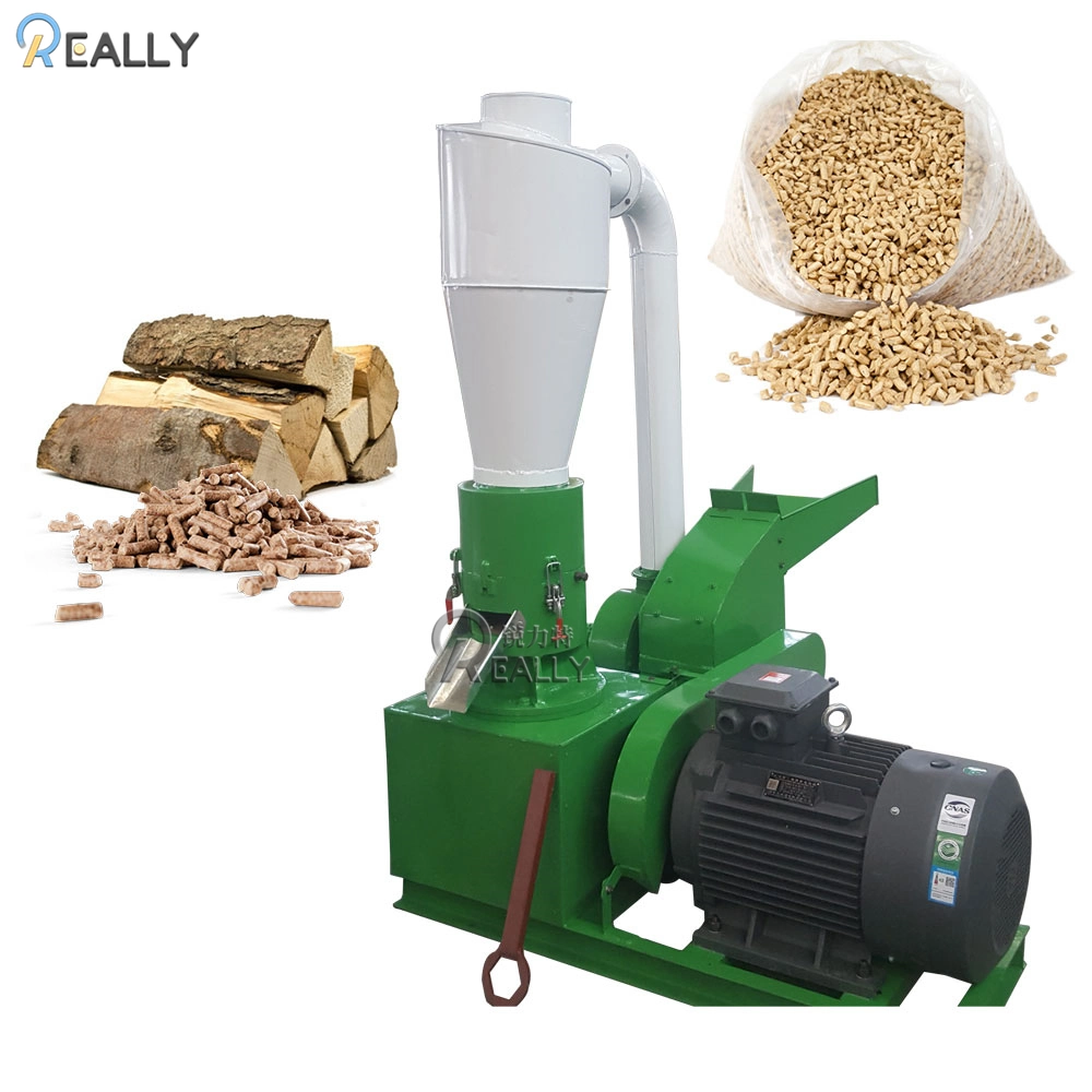 15kw Electric Wood Sawdust Making Machine Biomass Flat-Die Pellet Mill Wood Pellets Maker