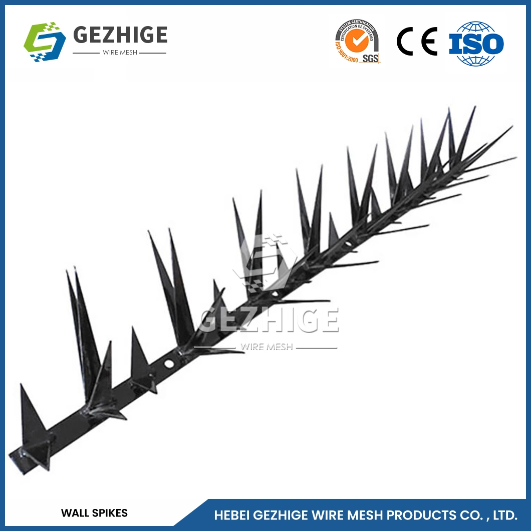 Gezhige Standard Razors Spikes Suppliers 10cm Blade Spacing Protection Wall Spikes China 20cm Blade Length Security Anti Climb Spikes