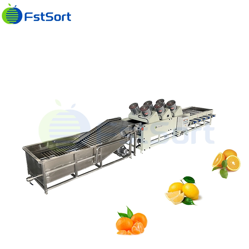 Cítricos de alta eficiencia de clasificación automática de cinco grados de la máquina automática de clasificador de tambor Citrus Limón Mandarina la clasificación La clasificación de la línea de procesamiento de la máquina