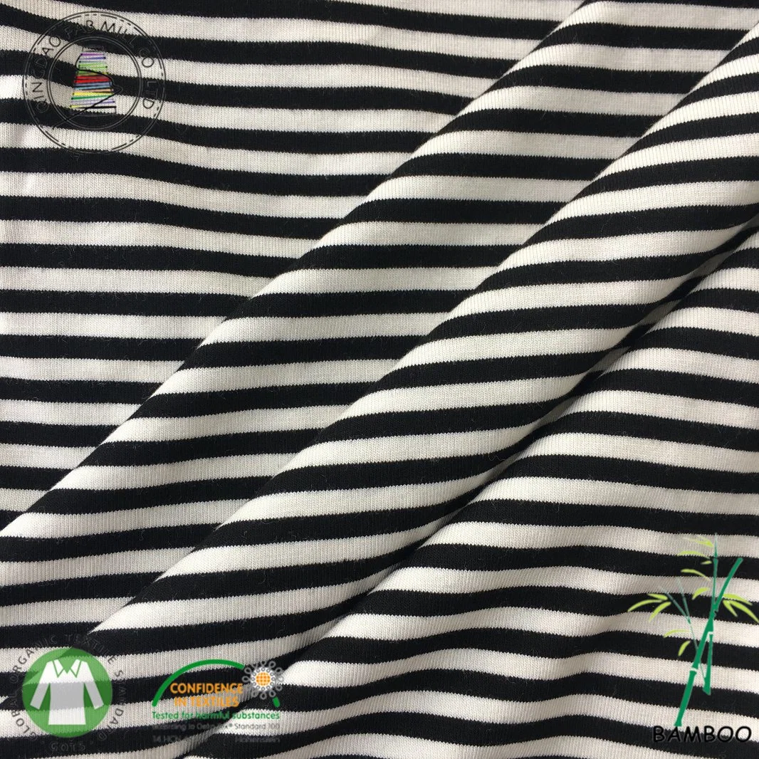 High quality/High cost performance Bamboo/Spandex Knitting Jersey Stretch Fabric for T-Shirt (QF16-2522-S-38338)