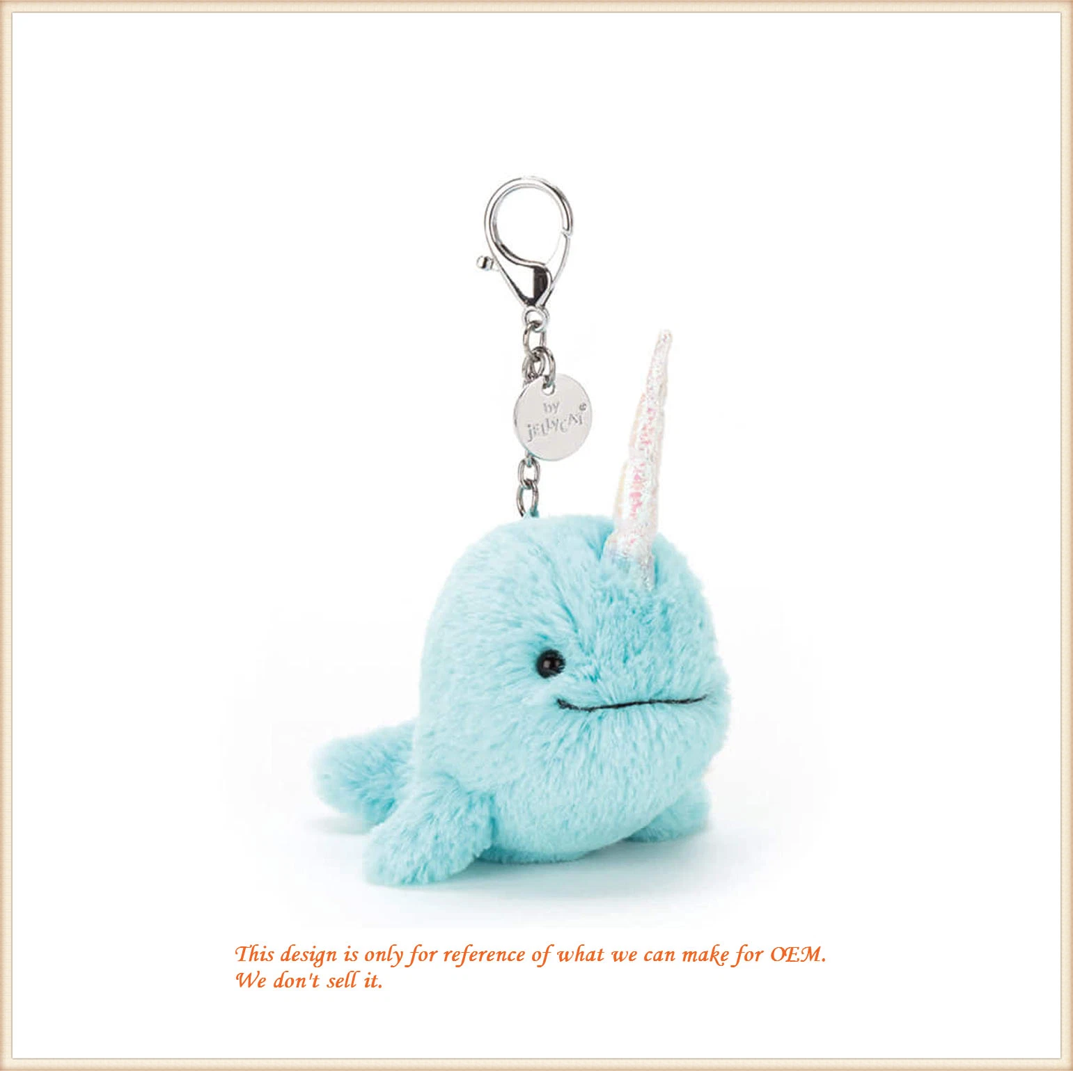 Lovely Plush Toys of Blue Dolphin with Hat Key Chain/ Customized Plush Toys/ OEM ODM Plush Toys