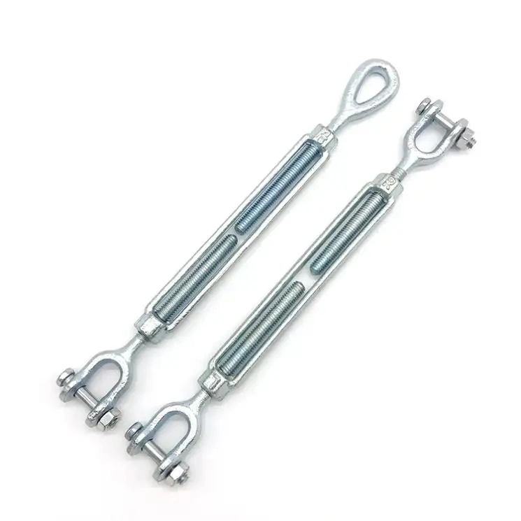 Wire Cable Turnbuckle Rigging Wire Rope Tensioner Galvanized Open Body Hook Eye Turnbuckle