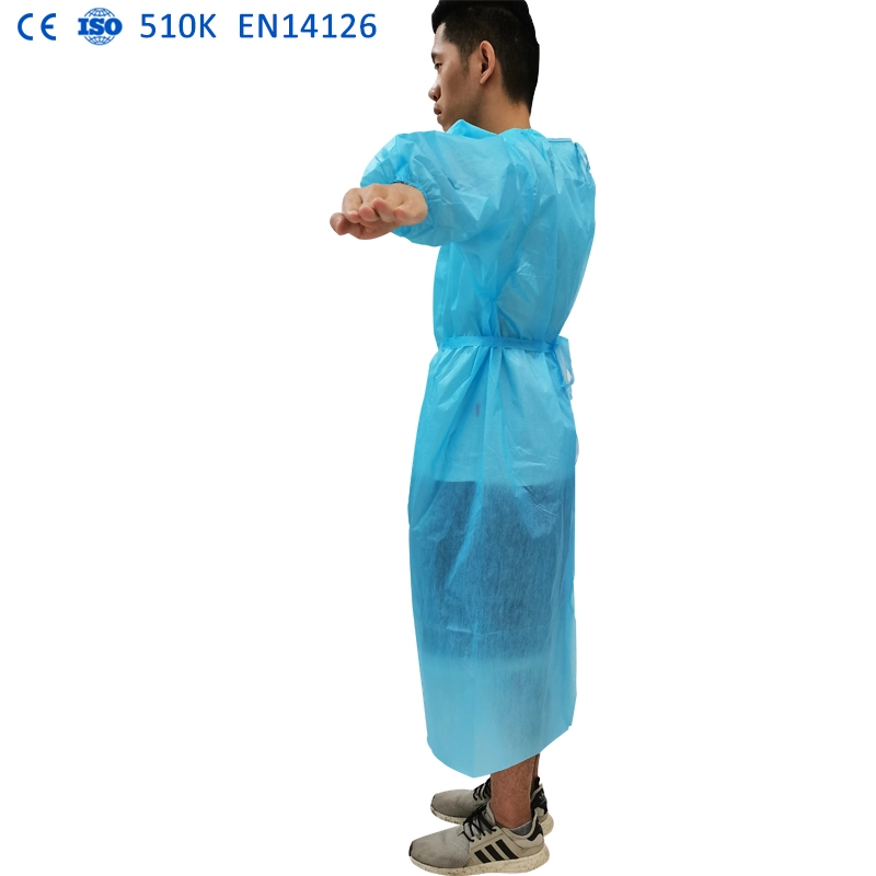 Customize Disposable Nonwoven Waterproof solation Xxxl Size Gown SMS/PP/PE 45GSM AAMI: Pb70 Level 3 Cass2 Cass 3 Suits with Ce, ISO, FDA Approved