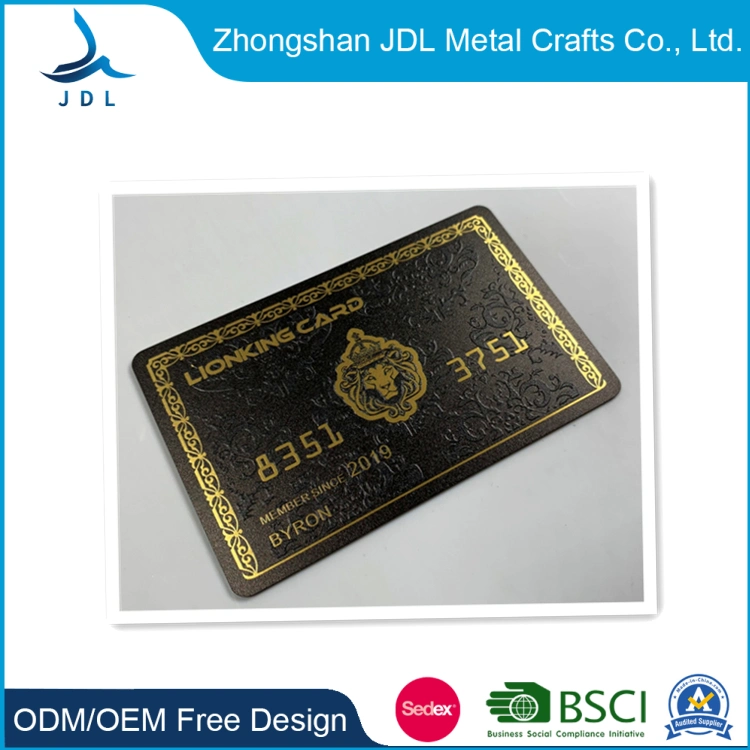 Stainless Steel Membership Loyalty Custom ID Hologram Hotel Keycard NFC EMV Chip Suppliers PVC Chip Embossing Metal Name Business Card