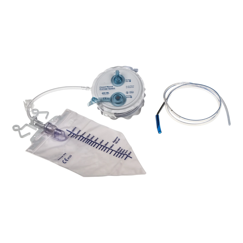 Hospital Supply 400ml Medical Spring Closed PVC Wound Drainage System