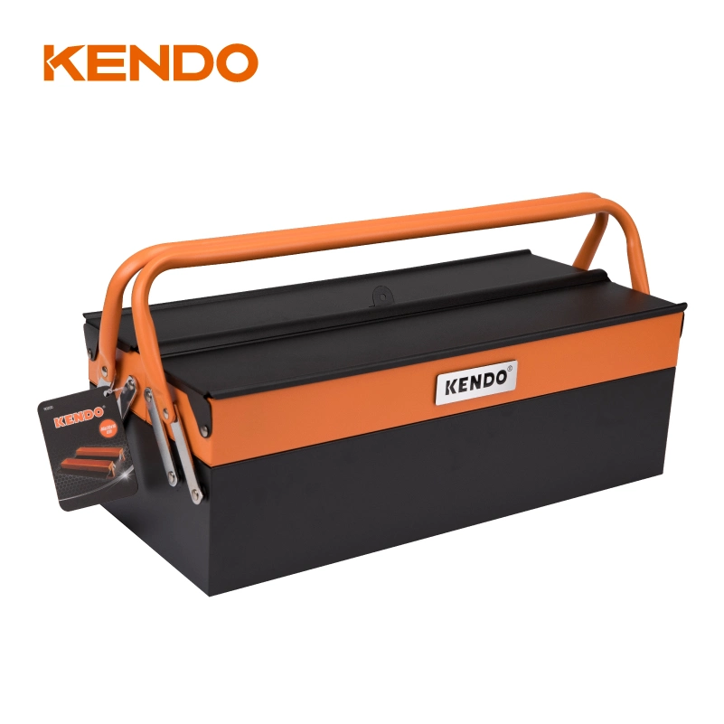 3-Tray Cantilever Tool Box with Double Full Length Handle for Easy Carry