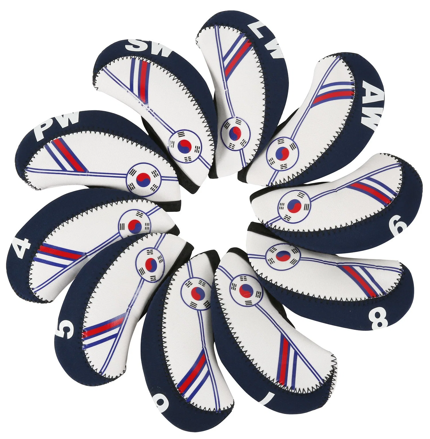 Factory Wholesale/Supplier Low MOQ Golf Lron Headcover Korean Flag Pattern