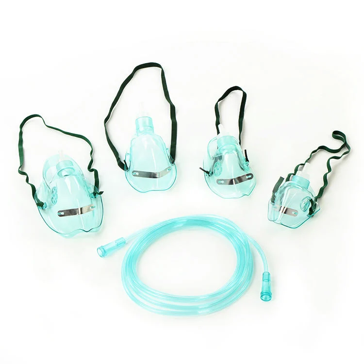 Disposable Medical Oxygen Mask with Tubing for Adult