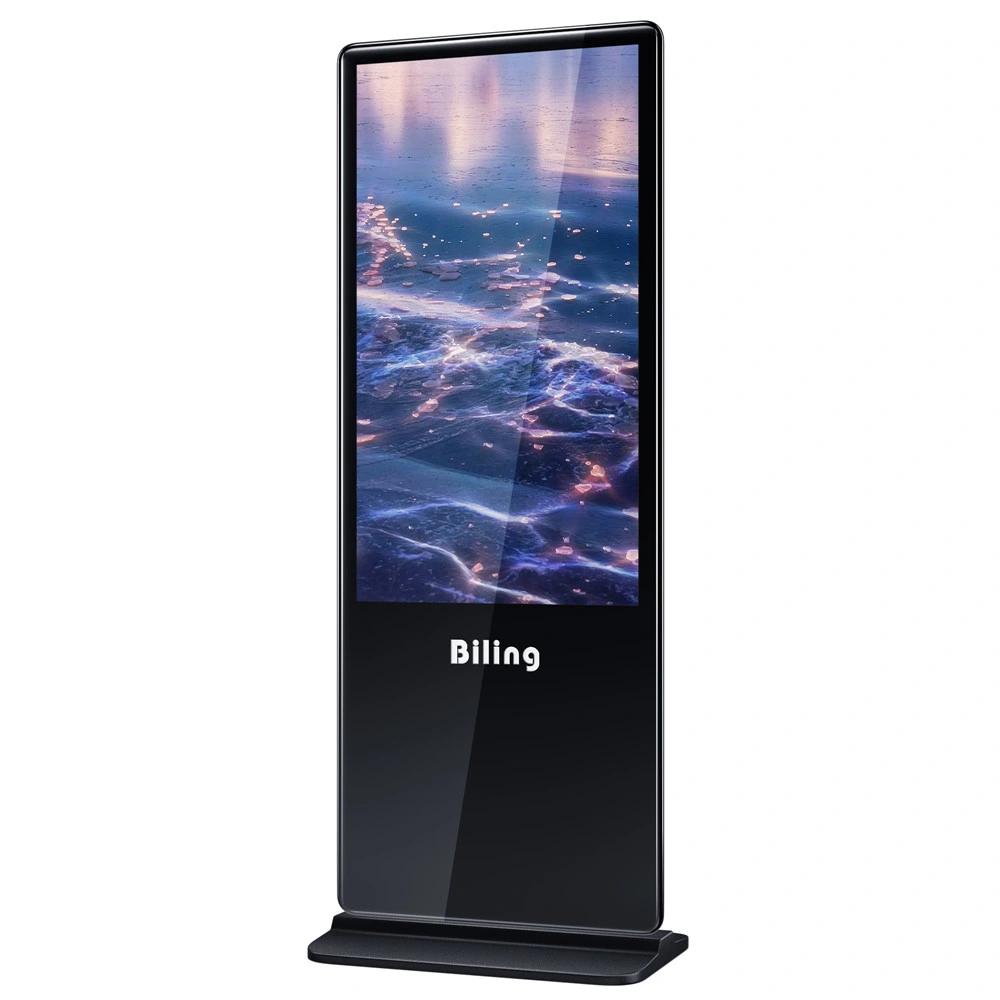 OEM/ODM Wall Video 55 Inch Super Slim Floor Standing Kiosk Replacement LCD TV Screen LED Indoor Advertising Board