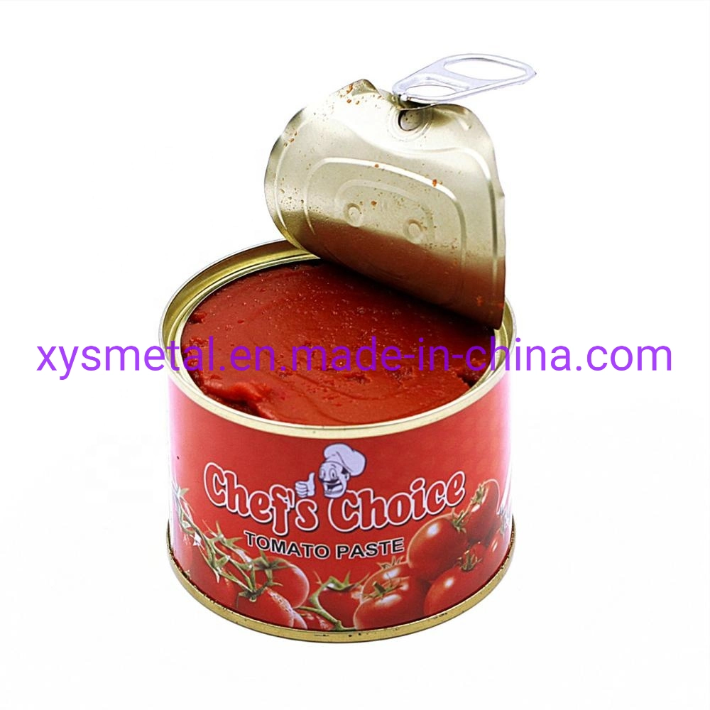 70g 210g 800g 2200g-30% Brix Canned Tomate Pasta 28 in Diferentes tamaños