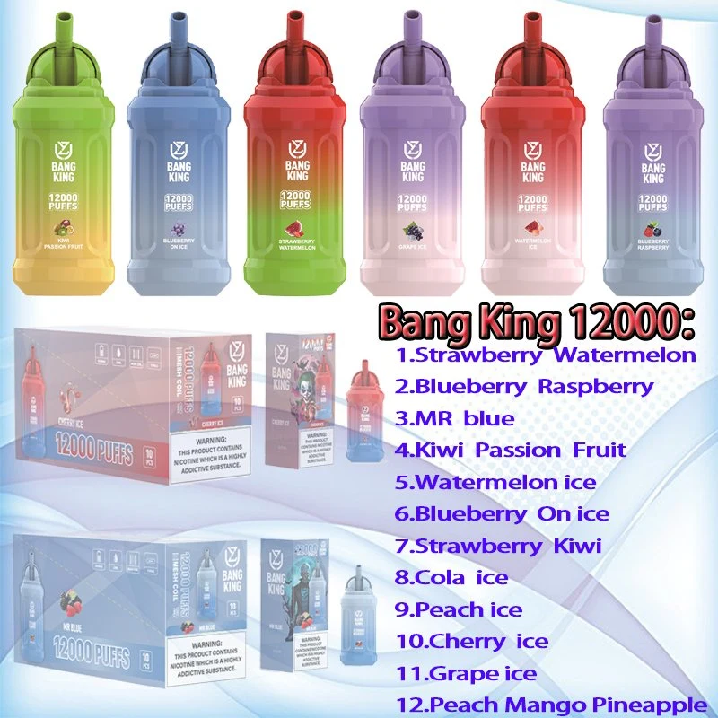 Uzy Bang King 12000 Puffs VAPE Pen 12K Vapes desechables VAPE Vapers nicotina 0% 2% 3% 5%