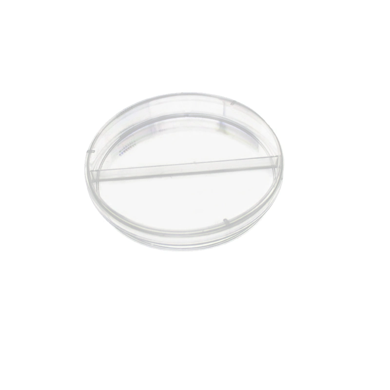 Disposable Plastic Culture Cell 90*15mm 2 Rooms Sterilization Petri Dish