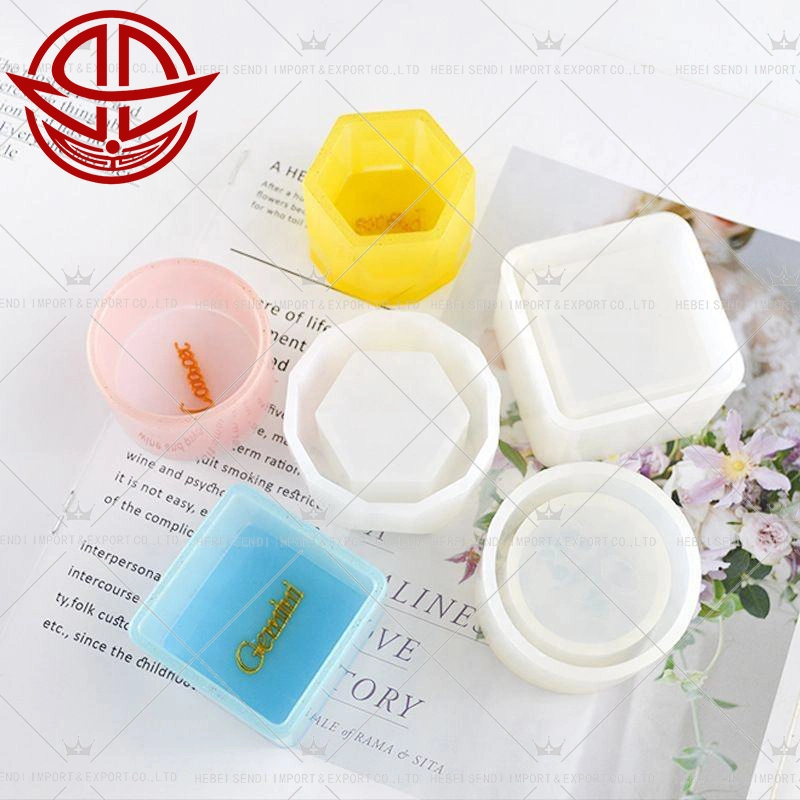 Cheap Factory Price Rectangle Storage Box Silicone Mold Small Jewelry Storage Epoxy Resin Mold