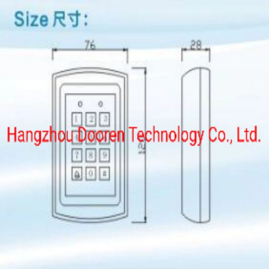 Waterproof Metal Access Control Keypad, Keypad Switch, Access Control Key