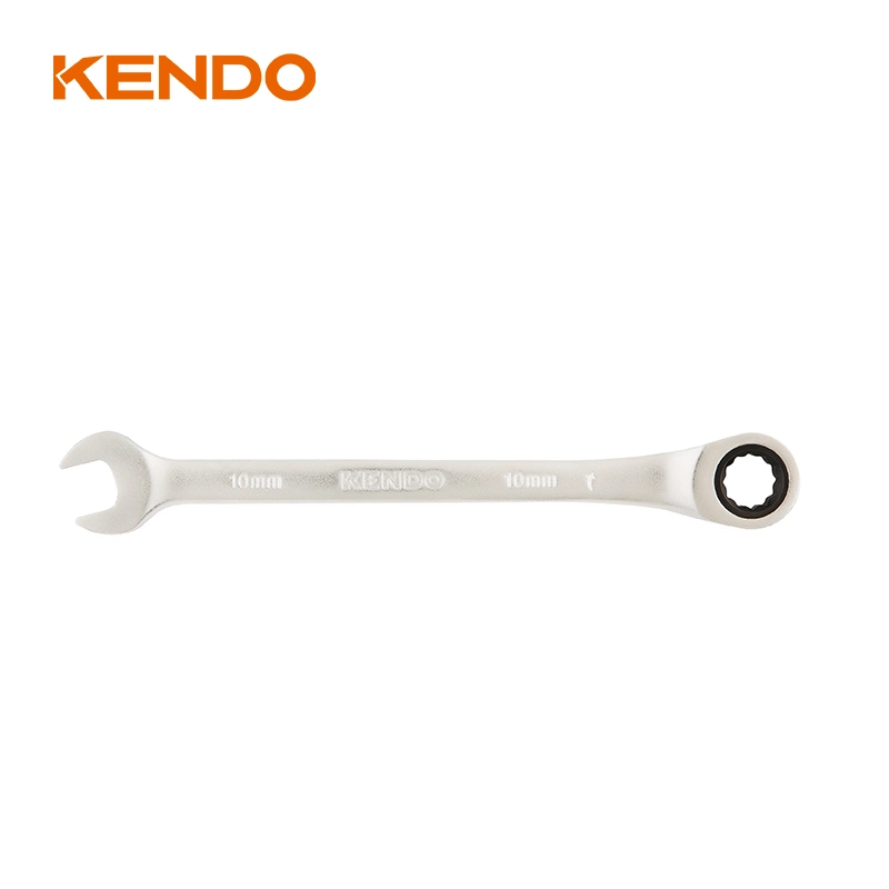 Kendo Metric Ratcheting Wrench Ring Open End Ratchet Combination Spanner
