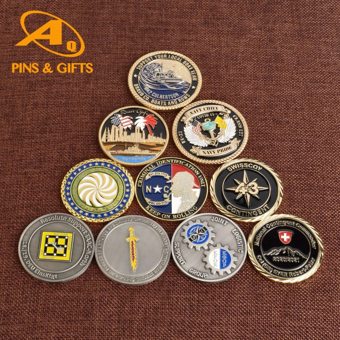 Promotion Geschenk NFA Golf 3D Emaille Air Force Police Coin Goldene Mitgliedskarte Souvenir Beautiful Crafts (MÜNZE-069)